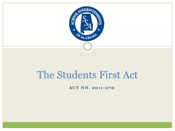 the students first act