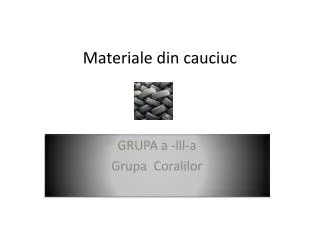materiale din cauciuc