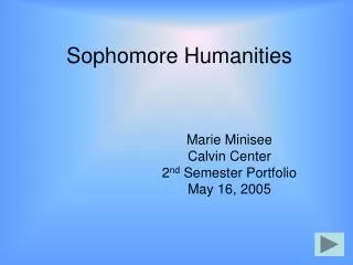 Sophomore Humanities