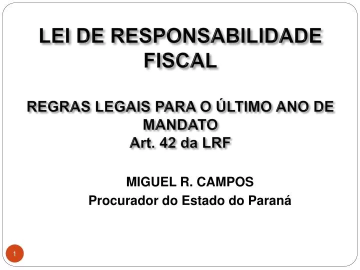 lei de responsabilidade fiscal regras legais para o ltimo ano de mandato art 42 da lrf