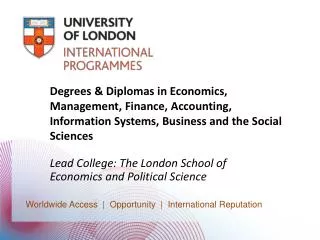 Degrees &amp; Diplomas in Economics, Management, Finance, Accounting, Information Systems, Business and the Social Scien