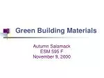 Green Building Materials - slide 1