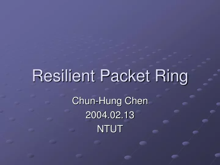 resilient packet ring