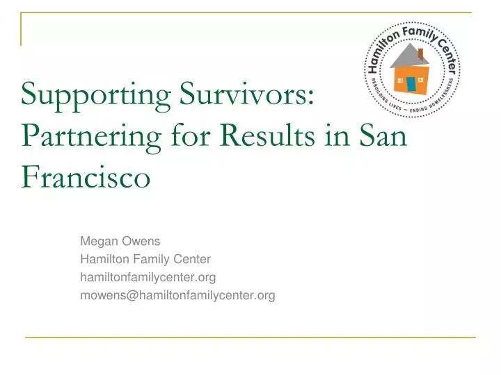 supporting survivors partnering for results in san francisco