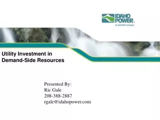 Utility Investment in Demand-Side Resources