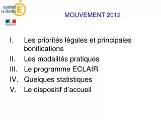 mouvement 2012