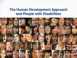 The Human Development Approach and People with Disabilities