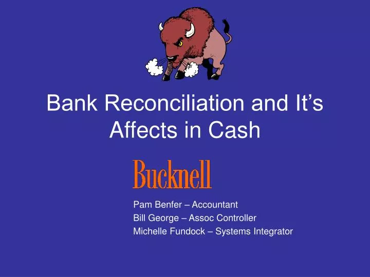 bank reconciliation and it s affects in cash