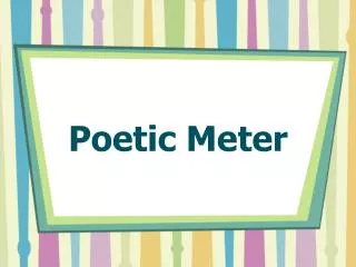 Poetic Meter