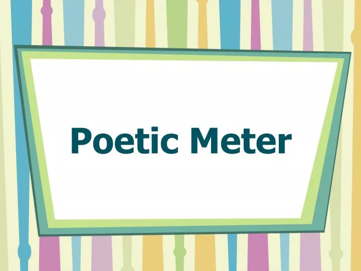poetic meter