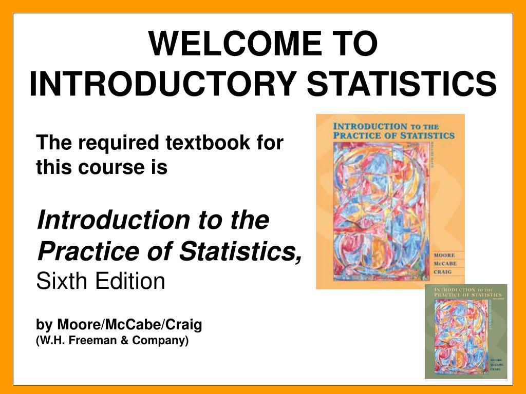 PPT - WELCOME TO INTRODUCTORY STATISTICS PowerPoint Presentation, free ...