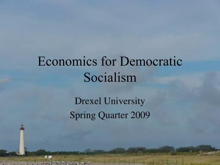 economics for democratic socialism