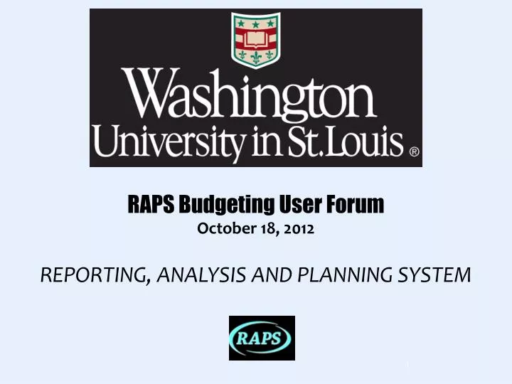 raps budgeting user forum october 18 2012 reporting analysis and planning system