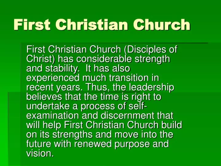 first christian church