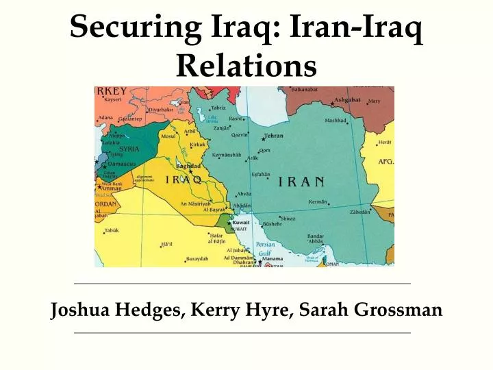 securing iraq iran iraq relations