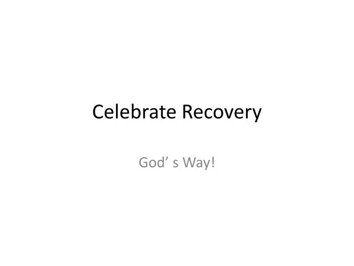 celebrate recovery