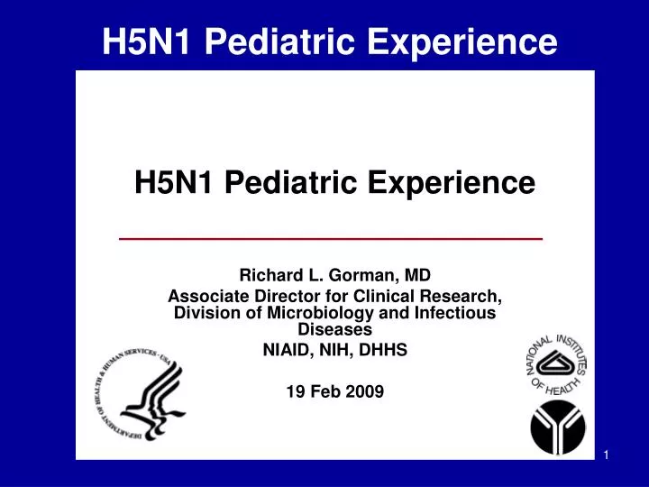 h5n1 pediatric experience
