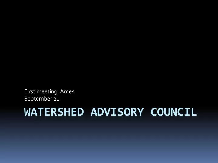 first meeting ames september 21