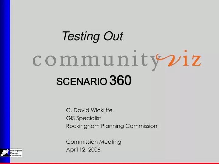 c david wickliffe gis specialist rockingham planning commission commission meeting april 12 2006