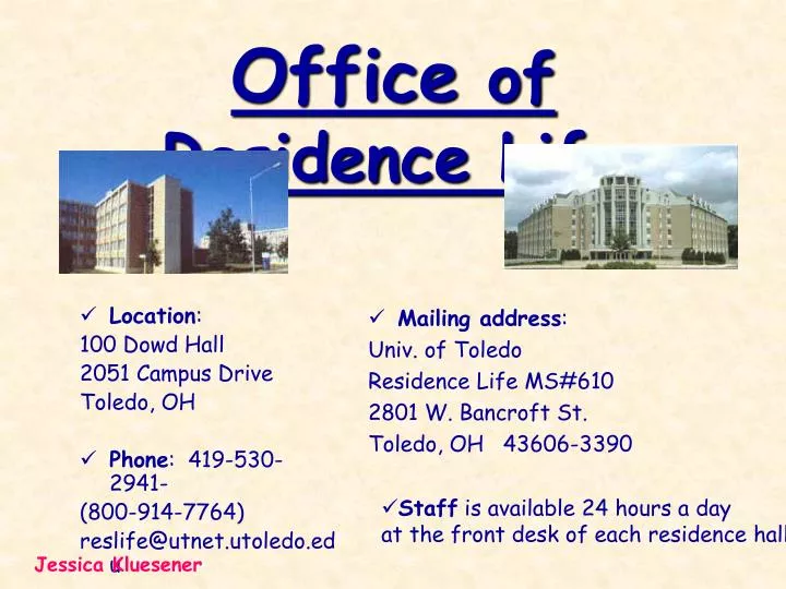 office of residence life