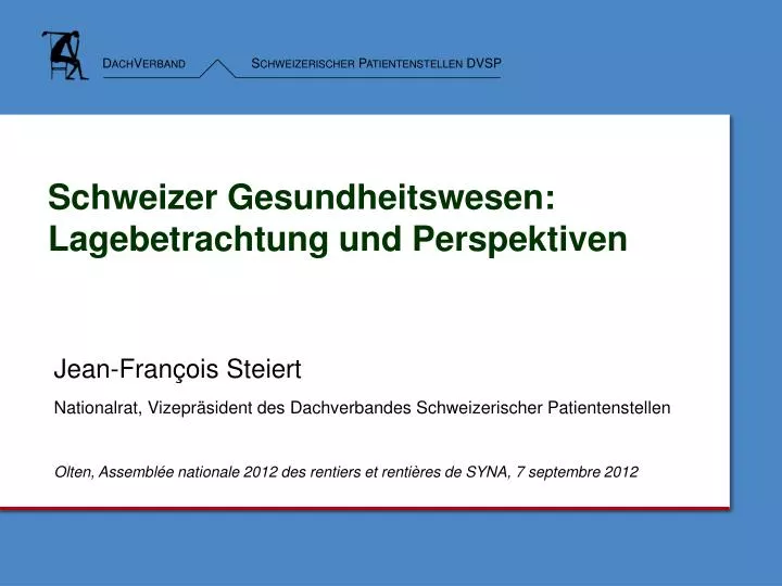 schweizer gesundheitswesen lagebetrachtung und perspektiven