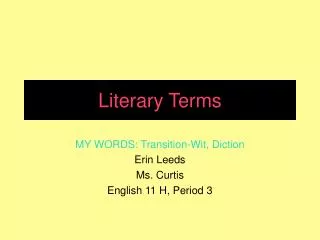 literary terms