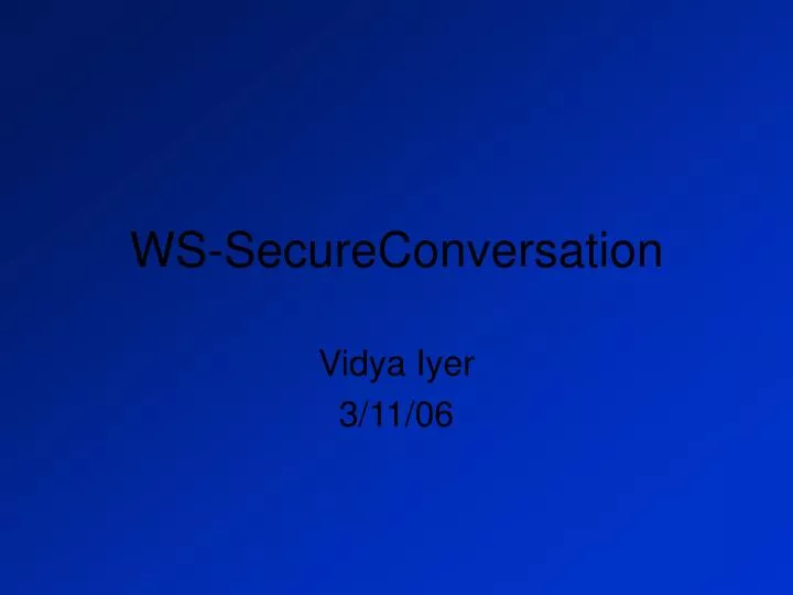 ws secureconversation