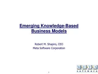 Emerging Knowledge-Based Business Models