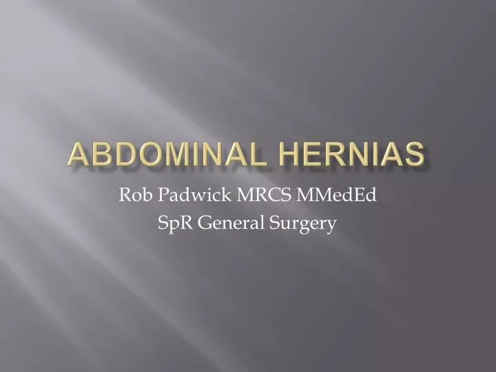 abdominal hernias