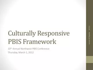 Culturally Responsive PBIS Framework