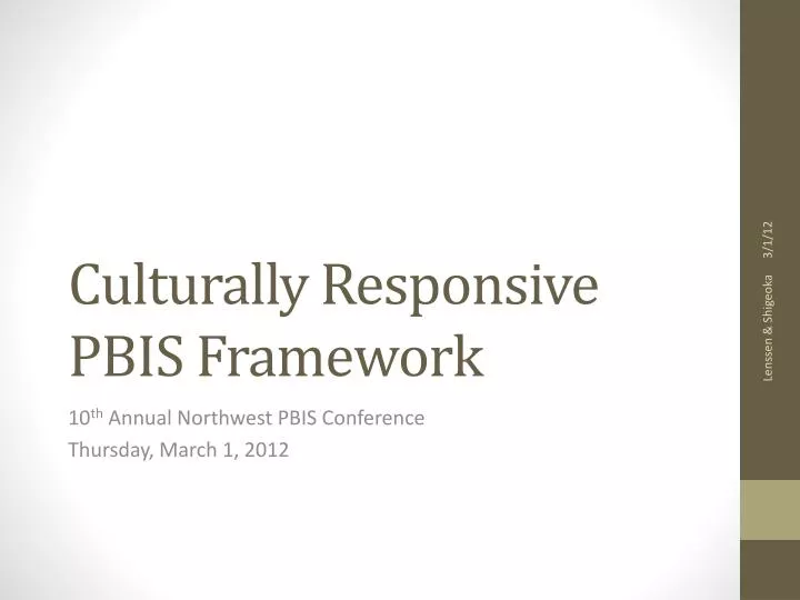 culturally responsive pbis framework