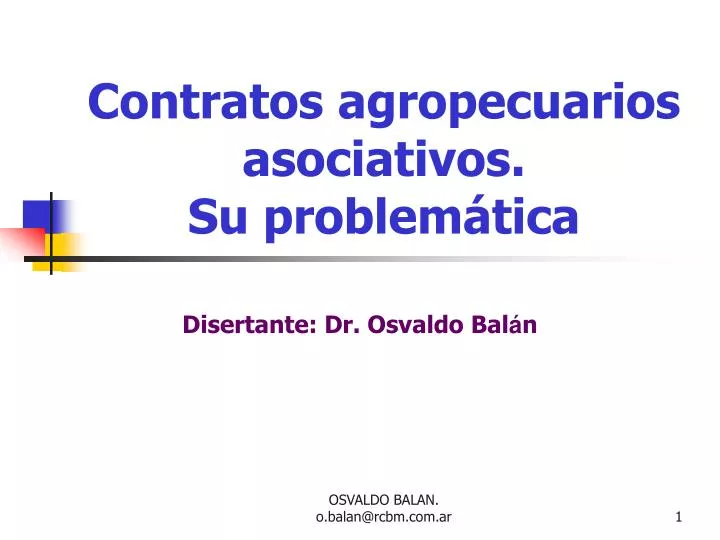 contratos agropecuarios asociativos su problem tica