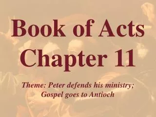 Book of Acts Chapter 11