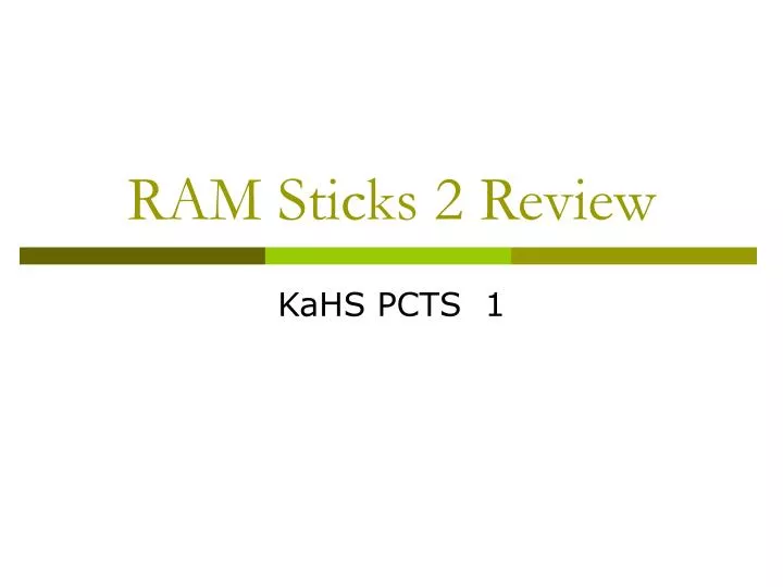 ram sticks 2 review