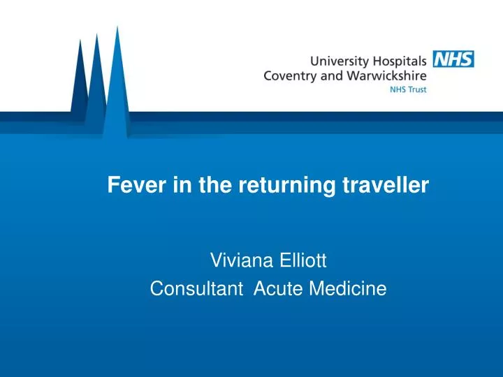 fever in the returning traveller