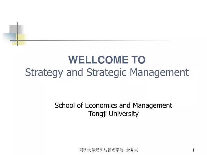 wellcome to strategy and strategic management