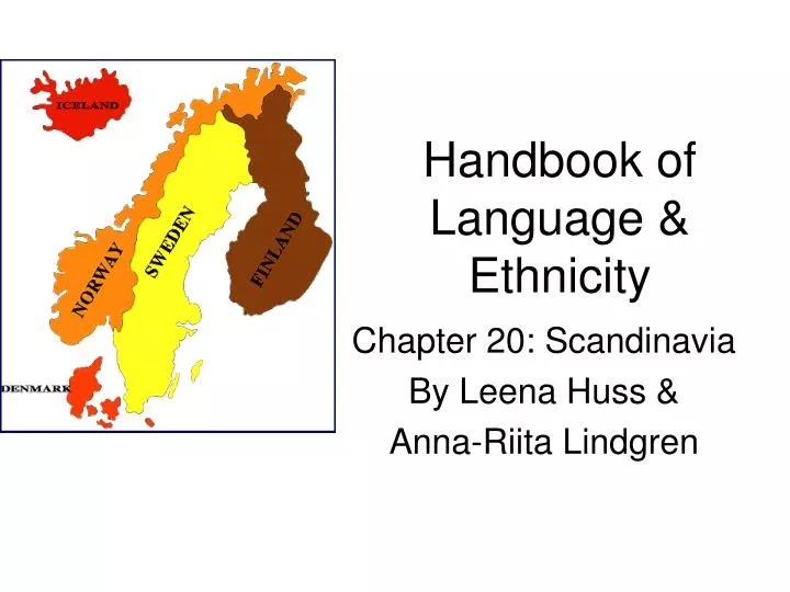 handbook of language ethnicity