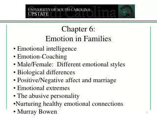 Chapter 6: Emotion in Families