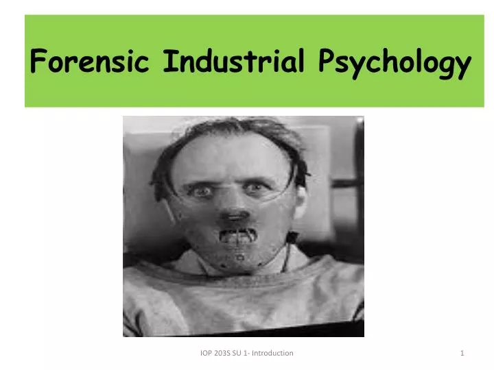 forensic industrial psychology