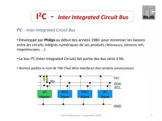 i 2 c inter integrated circuit bus