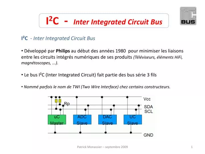 i 2 c inter integrated circuit bus