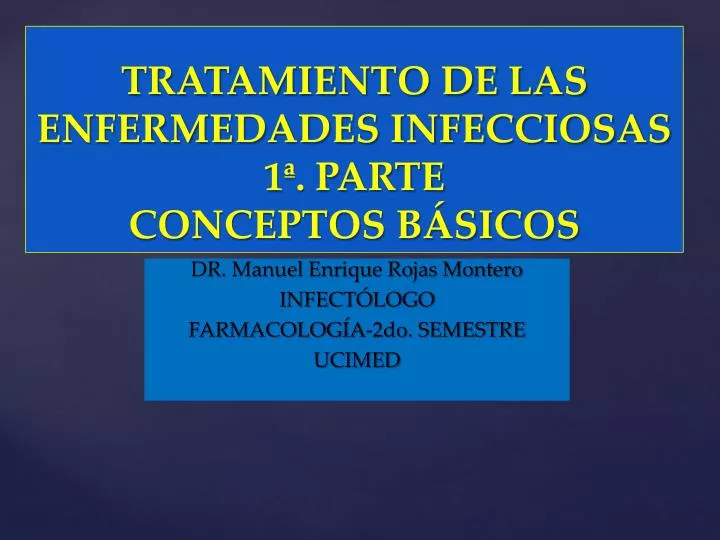 tratamiento de las enfermedades infecciosas 1 parte conceptos b sicos