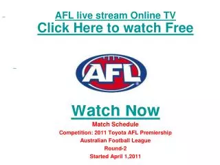 Gold Coast vs Carlton live Streaming Toyota AFL Premiership