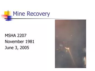 Mine Recovery