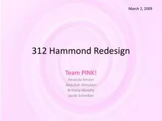 312 Hammond Redesign
