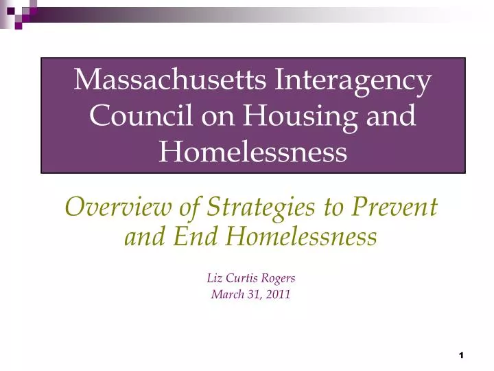 massachusetts interagency council on housing and homelessness