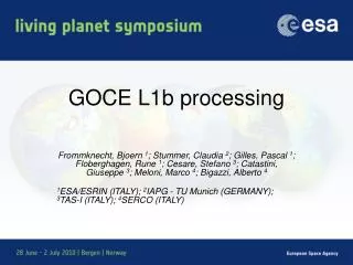 GOCE L1b processing