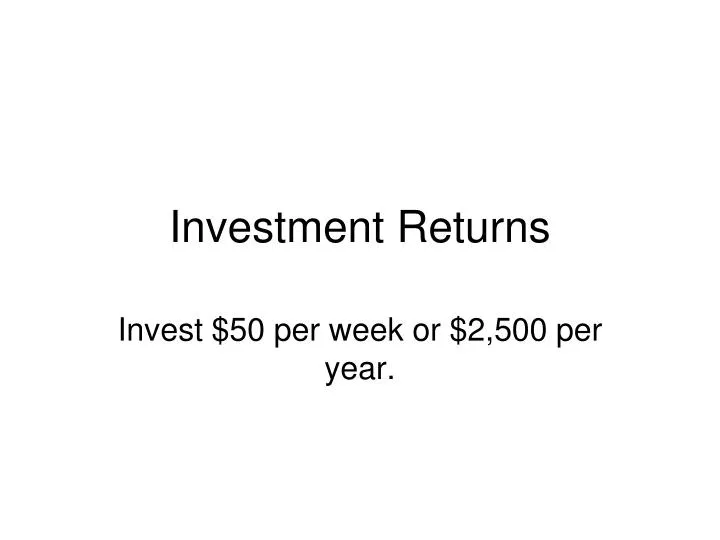 investment returns