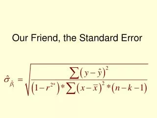 Our Friend, the Standard Error