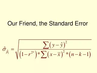 our friend the standard error